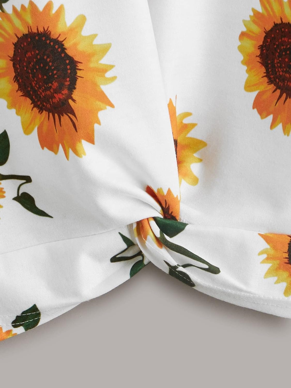 Winter Fleece Fabric Sunflowers Printed Sweatshirt For Women