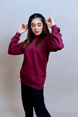 Winter Fleece Fabric Basic Sweatshirt For Women