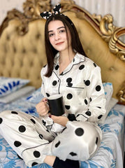 Polka Dot Silk Pj Set