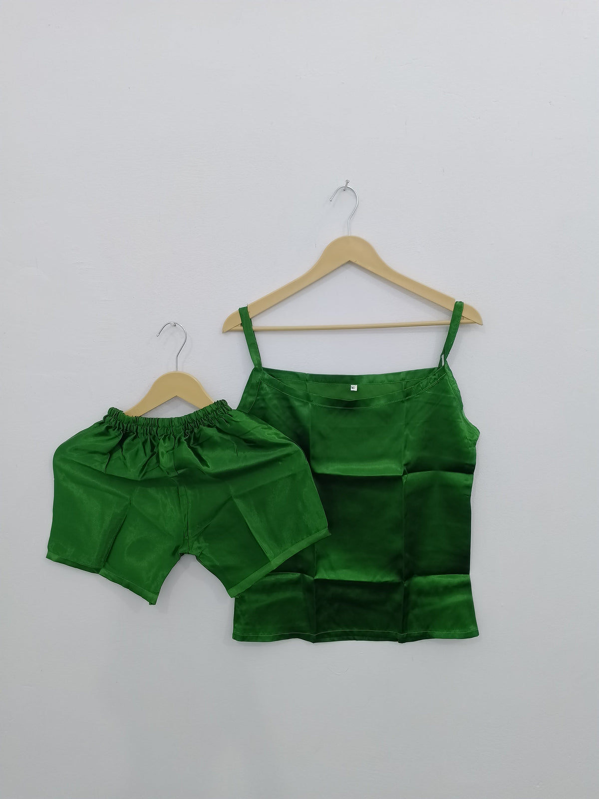 Green Silk Cami Set