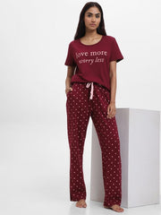 Love More Printed Night Suit