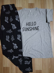 Hello Sunshine Printed Night Suit