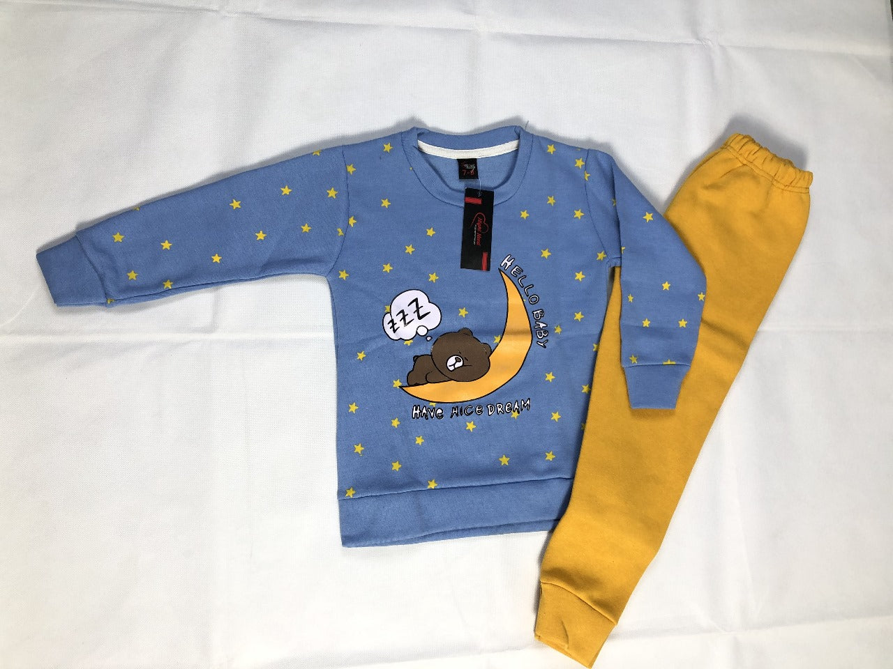 Fleece Fabric Moon Printed Kids Winter Suit ( Each )