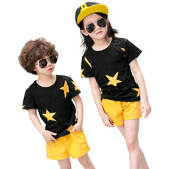 Yellow Star Half Sleeve Kids Suit (Each)