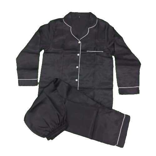 Black Silk Pj Set