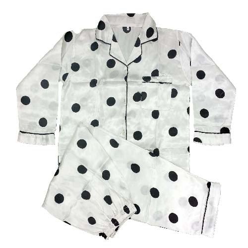 Polka Dot Silk Pj Set